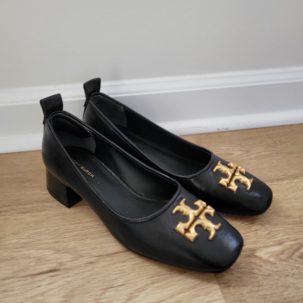 Tory Burch Black and Gold Women's Shoes
